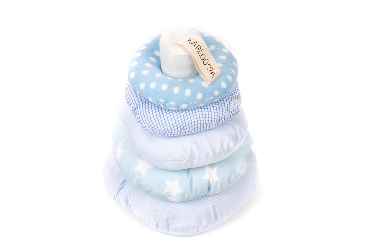Baby Sensory Tower with Jingle & Crinkle – Blue