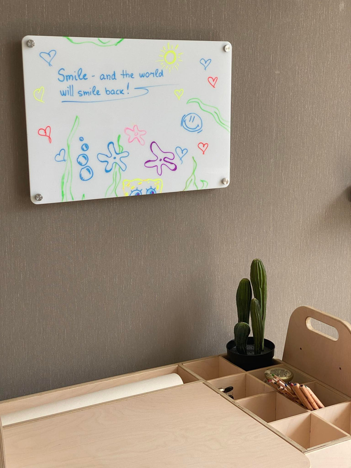 LUULA Acrylic Whiteboard For Montessori-Style Learning