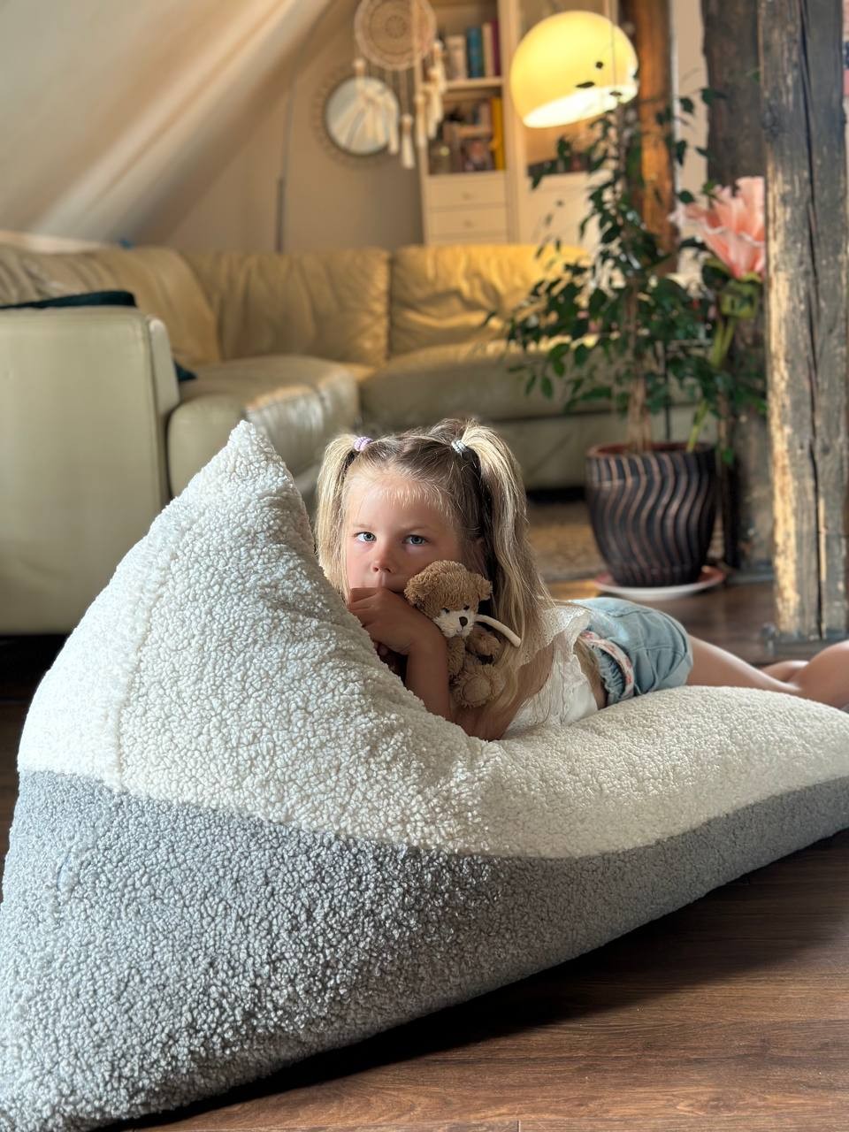 Kids' Bean Bag Chair – Cloud Lamb