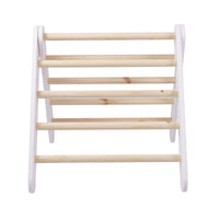 MeowBaby Wooden Climbing Ladder with Slide – White