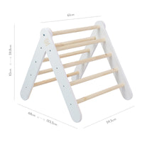 MeowBaby Wooden Climbing Ladder with Slide – White