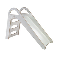MeowBaby Wooden Indoor Slide, Scandi – White