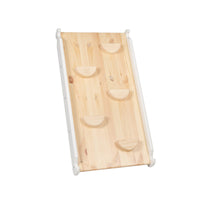 MeowBaby Wooden Climbing Ladder with Slide – White