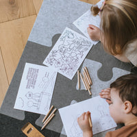 9-piece Felt Puzzle Playmat - Add-on for Climbing Toys