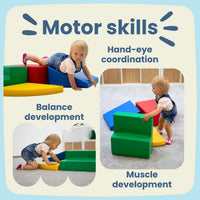 Soft Play Step and Slide Set - Blue and Red